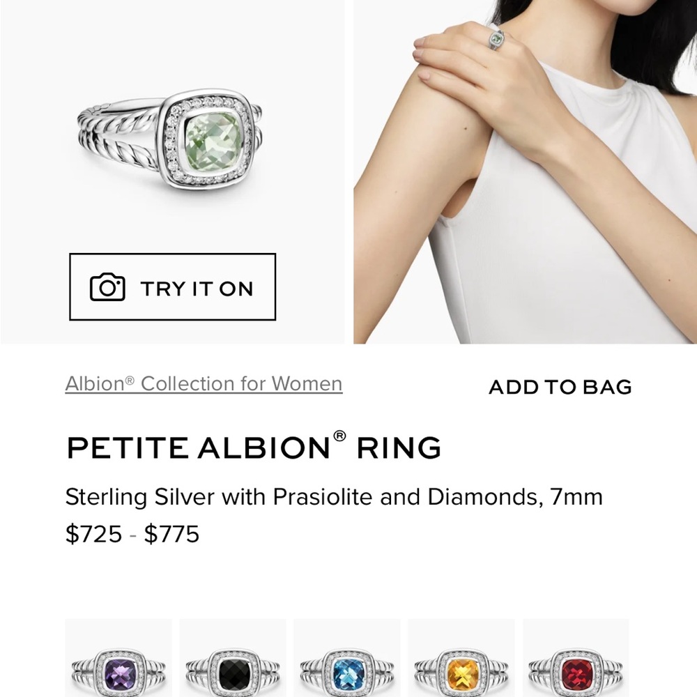 David Yurman Petite Albion Ring 6.5 - Picture 6 of 8